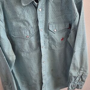 Men's Blue Western Shirt